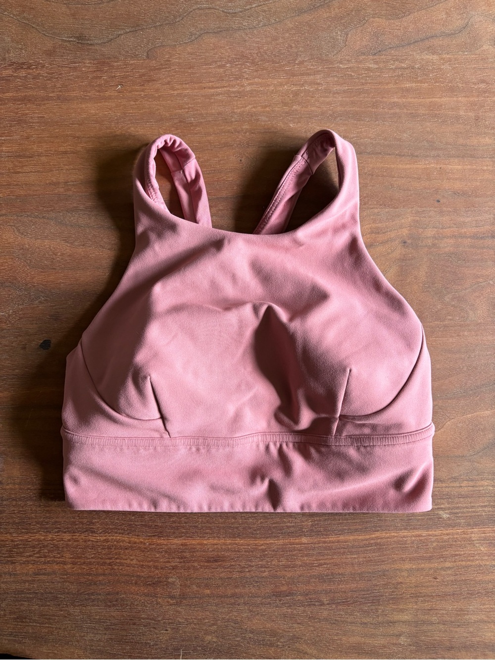 Women's Dusty Pink High-Neck Sports Bralette